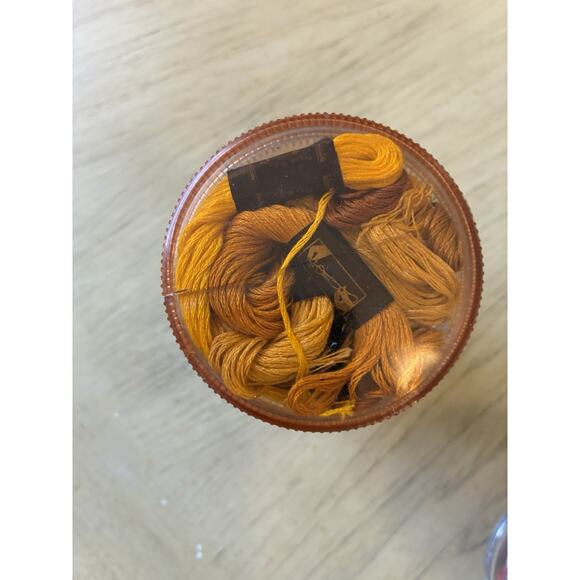 Lot DMC Embroidery Thread And Round Organizer Arts Crafts Lot Over 45 New & Used - Picture 9 of 10